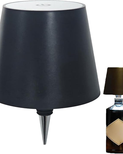 Wireless Wine Bottle Light Head, Portable LED Wireless Bottle Lamp with 3 Modes Light Dimming Pridola, Rechargeable Touch Control Wine Bottle for Any Bottle (Black) - LeafyLoom