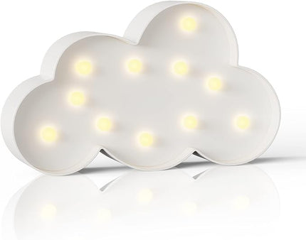 White Cloud Decor, Battery Powered Cloud Night Light for Kids, Kids Night Lights for Bedroom, Baby Night Light for Bedroom, Toddler Night Lights, Kids Room Decor for Bedroom - LeafyLoom