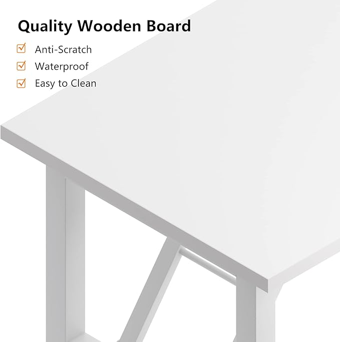 Need Small Desk 31 1/2" No Assembly Foldable Writing Table,Sturdy and Heavy Duty Folding Computer Desks for Small Space/Home Office/Dormitory AC5DW(80 * 40) - LeafyLoom