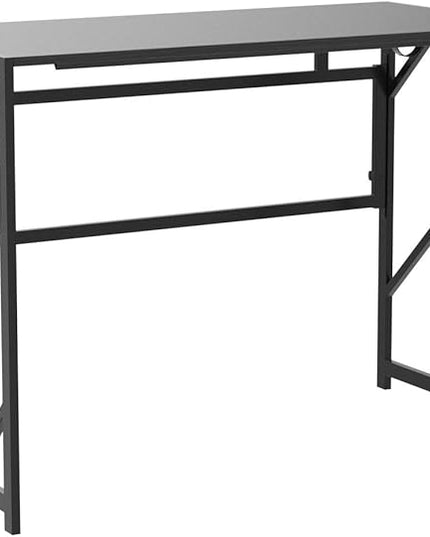 Elephance Folding Desk Writing Computer Desk for Home Office, No-Assembly Study Office Desk Foldable Table for Small Spaces - LeafyLoom