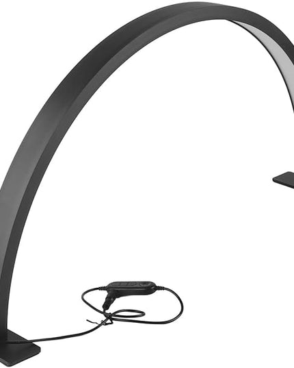 30W Black Half Moon Table Nail Desk Lamp Eyelash Beauty Lamp 3000K to 6000K Nail Art Microblading Desk Lamp (US Plug) - LeafyLoom