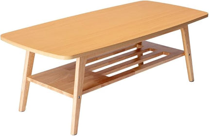NicBex Coffee Table Wooden Coffee Table with Storage Rectangle Center Tables with Open Shelf Dining Table for Living Room, Dining Room, Office, and Bedroom,47" W, Natural Light Oak - LeafyLoom