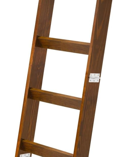 TEAKMAMA Blanket Ladder for Living Room and Bedroom, 5.4 Ft Wall Leaning Blanket Rack, Rustic Decorative Farmhouse Blanket Storage, Quilt Rack, Ladder Holder, Easy to Assemble (Red Brown) - LeafyLoom