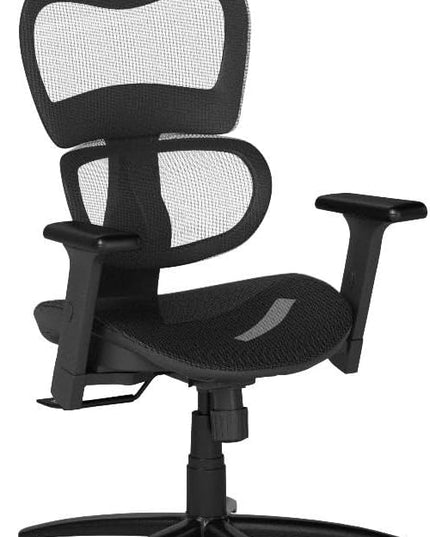 Nouhaus Ergo3D Ergonomic Office Chair Lumbar Support Mesh Office Chair with 4D Adjustable Armrest, Adjustable Headrest and Wheels, Mesh High Back Home Office Desk Chairs(Black) - LeafyLoom