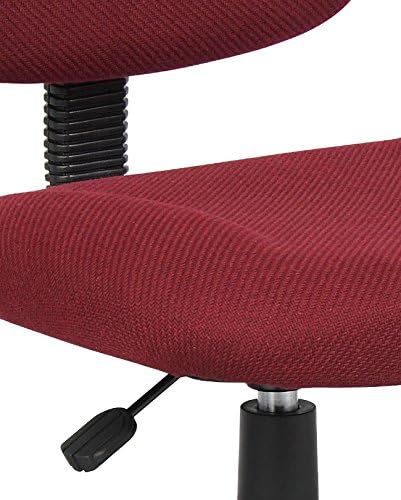 Boss Office Products Perfect Posture Delux Fabric Task Chair without Arms in Burgundy - LeafyLoom