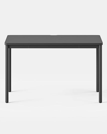 Branch Daily Desk - Functional At Home Office Desk with Effortless Assembly, Timeless Design, Rounded Corners, and Built-in Cable Notch - 48” W x 28.5” H x 24” D - Charcoal Work Table - LeafyLoom