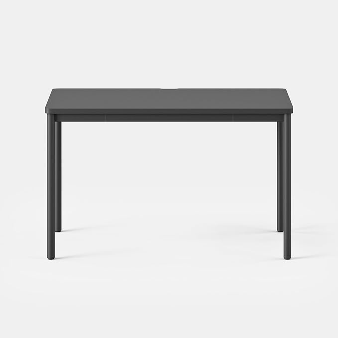 Branch Daily Desk - Functional At Home Office Desk with Effortless Assembly, Timeless Design, Rounded Corners, and Built-in Cable Notch - 36” W x 28.5” H x 24” D - Charcoal Work Table - LeafyLoom