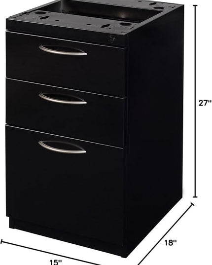 Regency Fusion Box File Pedestal, Black - LeafyLoom