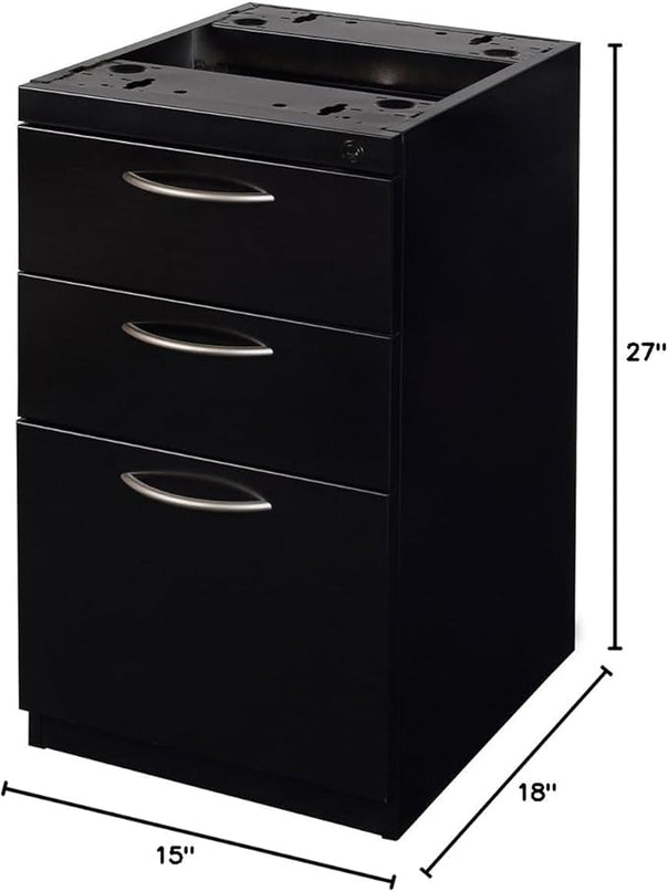 Regency Fusion Box File Pedestal, Black - LeafyLoom