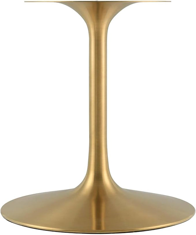 Modway Lippa Dining Table, 60", Gold Cherry Walnut - LeafyLoom