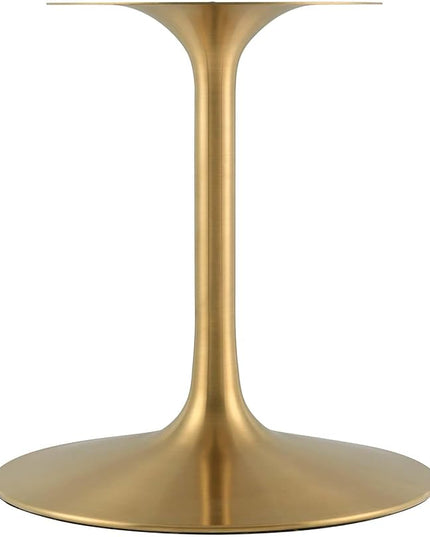 Modway Lippa Dining Table, 78", Gold Cherry Walnut - LeafyLoom