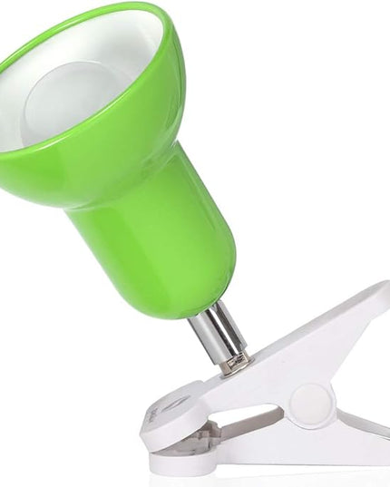 Sun-Rising Light clamp,360° rotation Clip on Lamp Portable Book Reading Light,Clamp on Desk/Table/Bunk Bed/Cupboard Home Lighting, (Desk lamp,seven colors for your choice) Green - LeafyLoom