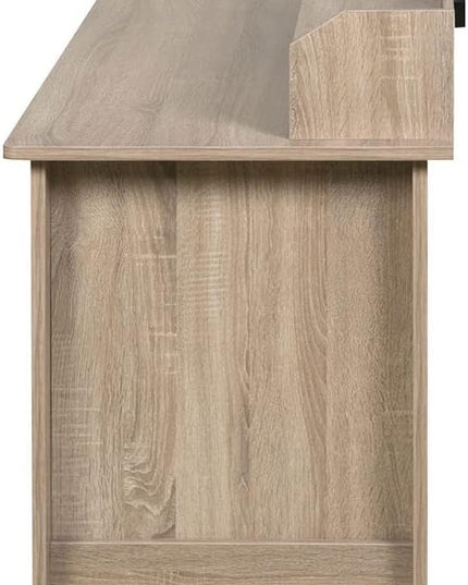 OneSpace Eleanor Executive Hutch and USB, Charger Hub, Light Oak Desk, No Size - LeafyLoom