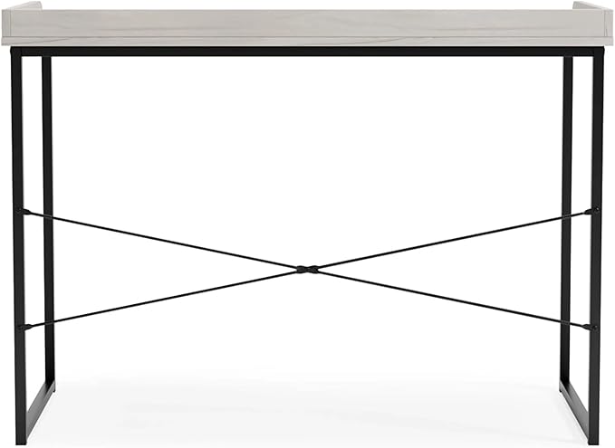 Signature Design by Ashley Bayflynn 32" Modern Home Office Desk, White & Black - LeafyLoom