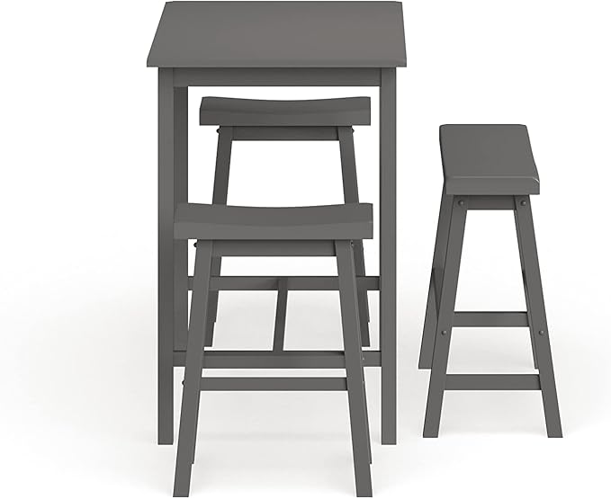 Safavieh Home Collection Haley 4Pc Pub Set, Grey - LeafyLoom