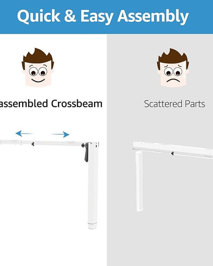MOUNTUP 55x28 Inches Electric Height Adjustable Standing Desk, Sit Stand Desk with Memory Controller, Ergonomic Stand Up Desk for Home Office with Splice Board, White+Grey - LeafyLoom