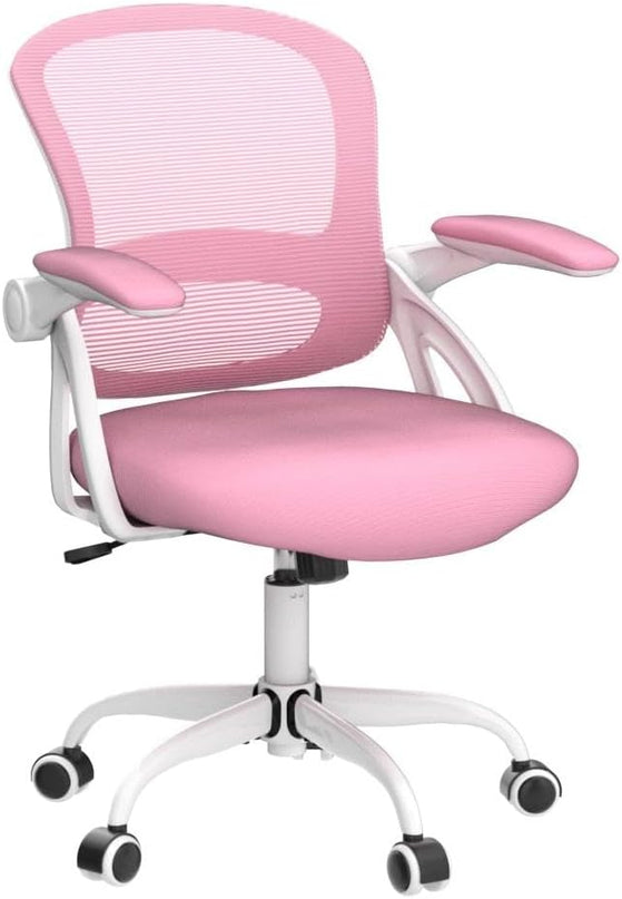 KERDOM Office Chair, Ergonomic Desk Chair, Mesh Computer Chair Height Adjustable, Comfy Swivel Task Chair with Wheels and Flip-up Arms - LeafyLoom