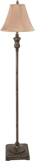 Decor Therapy Alice Traditional Floor Lamp, Antique Gesso 60" x 14" - LeafyLoom