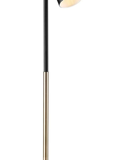Globe Electric 67354 67" 3-Light Track Tree Lamp, Matte Black, Matte Brass Accents, Floor Lamp for Living Room, Adjustable Lamp, Home Office Accessories, Home Improvement, Reading Lamp - LeafyLoom