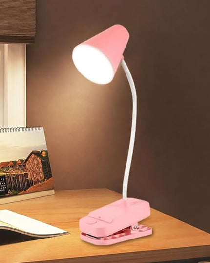 Clip on light,Table lamp pink,Desk lamp for college dorm room,Standing,Clip-on,Battery and usb dual-use,360° rotating hose,Eye-care desk light,Led lamp,Desk lamps for home office,Work light - LeafyLoom