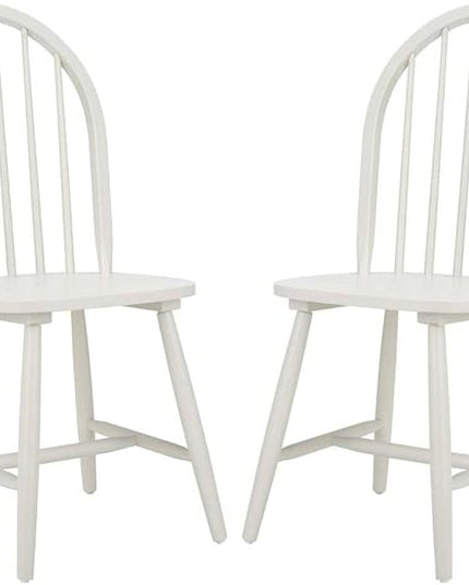 Safavieh Home Camden Farmhouse Off-White Spindle Back Dining Chair, Set of 2 - LeafyLoom