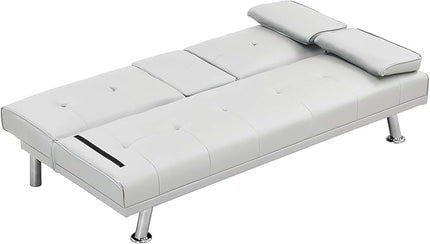NicBex Rose-SF-00545-DX Sofas, 67" W x 31" D x 33" H, White - LeafyLoom