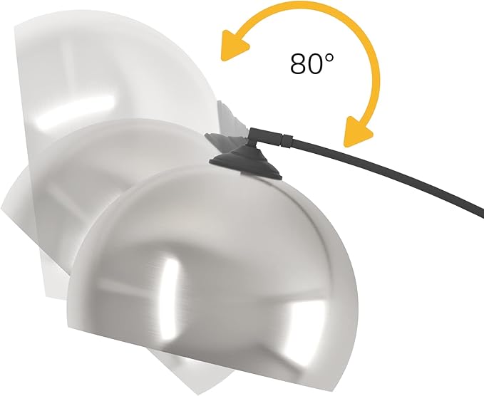 GETINLIGHT 66" Modern Brushed Nickel Arc Floor Lamp with Inner White Metal Shade and Black Marble Base, LED Bulb Included, IN-0806-1-SN - LeafyLoom