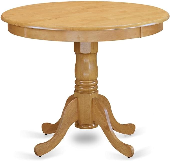 East West Furniture Kitchen Table, 36x36 Inch, ANT-OBK-TP - LeafyLoom