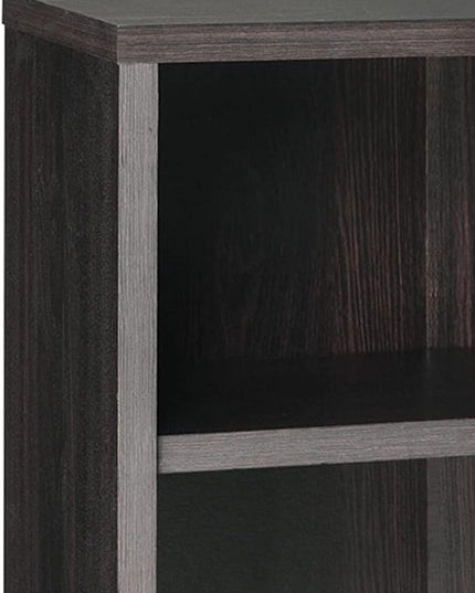 ClosetMaid Bookshelf Tiers, Adjustable Shelves, Tall Bookcase Sturdy Wood with Closed Back Panel, Black Walnut Finish, 6-Shelf Hutch - LeafyLoom