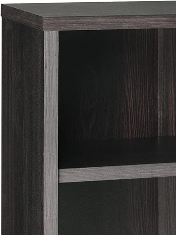 ClosetMaid Bookshelf Tiers, Adjustable Shelves, Tall Bookcase Sturdy Wood with Closed Back Panel, Black Walnut Finish, 6-Shelf Hutch - LeafyLoom