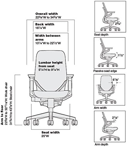 Steelcase Gesture Office Chair - Cogent: Connect Tangerine Fabric, Low Seat Height, Wrapped Back, Dark on Dark Frame, Lumbar Support - LeafyLoom