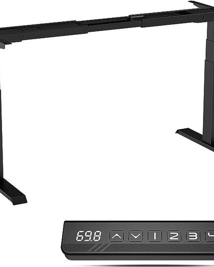 Electric Standing Desk Frame Dual Motor Height Adjustable Desk Motorized Stand Up Desk-Black(Frame Only) - LeafyLoom