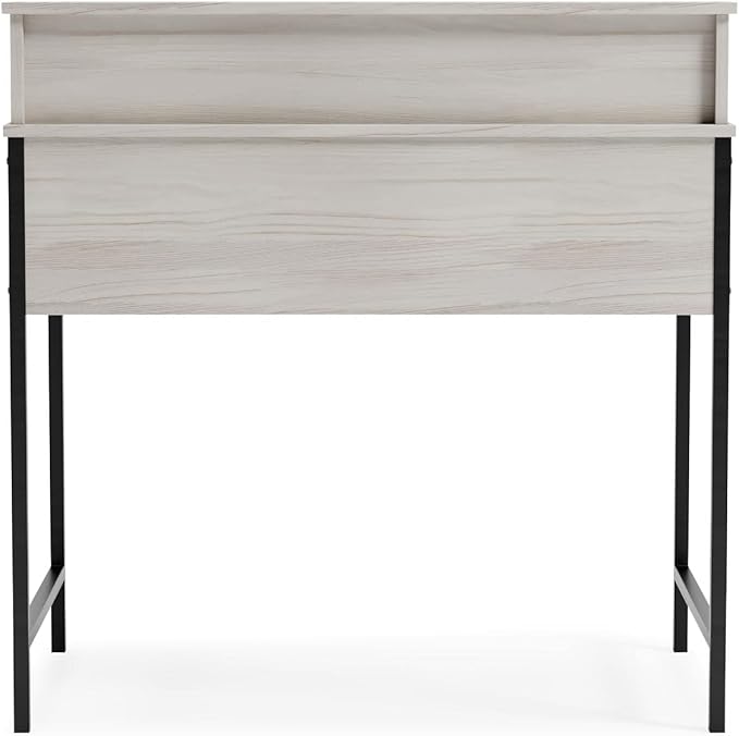 Signature Design by Ashley Bayflynn 36" Modern Home Office Desk With Hutch, White & Black - LeafyLoom