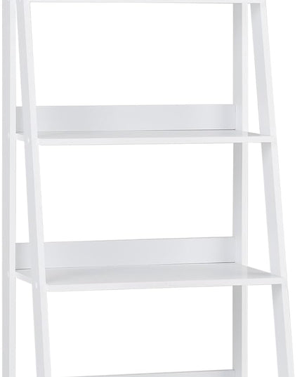 Walker Edison Sophia Modern 4 Shelf Ladder Bookcase , 55 Inch, White - LeafyLoom