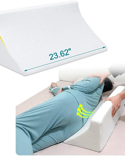 Wedge Pillow for Sleeping After Surgery Bed Body Positioners Side Sleeper Triangle Incline 30 Degree Foam Back Sore Turning Wedges Hospital Leg Elevation Pillows for Pregnancy Elderly Adults - LeafyLoom