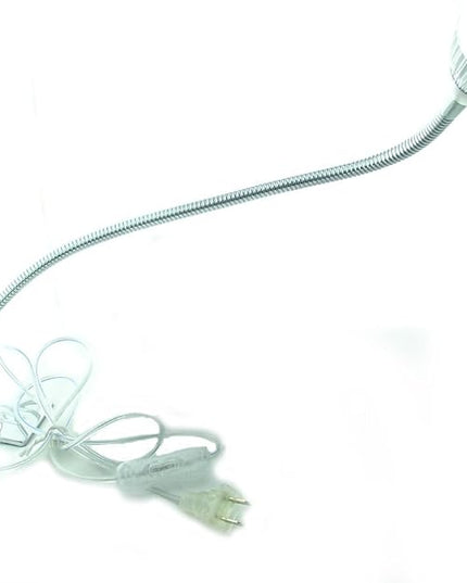 5W 3 Colors LED COB Clip on Light Silver 19.68 INCH 50 CM Tube Desk Flexible Table Bed Lamp Work Home Design lighting 110V 220V 85V - 265V AC with US Plug switch on off 500LM (Silver) - LeafyLoom