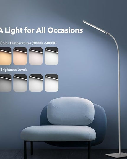 LED Lash Light for Eyelash Tech, Adjustable Gooseneck Dimmable Floor Standing Lamp, Lash Lamp for Facial Spa Salon Makeup - LeafyLoom
