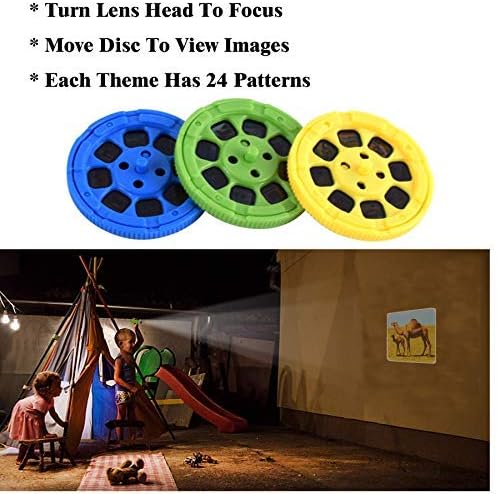Georgie Porgy Children Projector Toys Educational Science Set Wall Ceiling Tent Torch Flashlight for Kids Gifts for Boys Girls (Wild Animal) - LeafyLoom