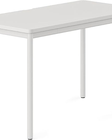 Branch Daily Desk - Functional At Home Office Desk with Effortless Assembly, Timeless Design, Rounded Corners, and Built-in Cable Notch - 36” W x 28.5” H x 24” D - White Work Table - LeafyLoom