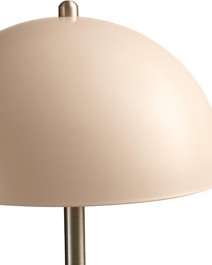 Globe Electric 52332 15" Desk Lamp, Matte Pink, Matte Brass Accents, in-Line On/Off Rocker Switch - LeafyLoom