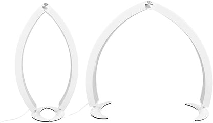 Jectse Half Moon Desk Lamp, 28 Inch Nail Desk Lamp LED Half Moon Light Nail Light with 10 Brightness and 7 Colors, Dimmable Half Moon Lamp for Nails Lash Extension Tattoo (US Plug) - LeafyLoom