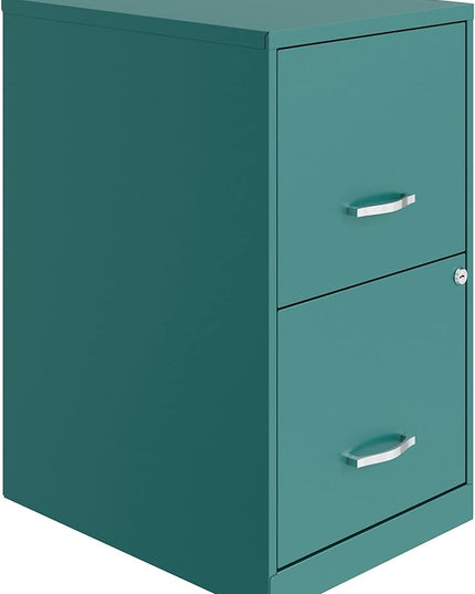 Lorell SOHO File Cabinet, Teal - LeafyLoom