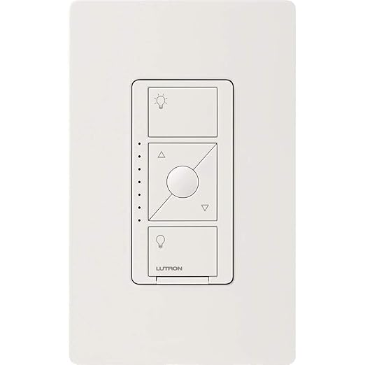 Lutron Caseta Original Smart Dimmer Switch ELV+ (Lutron Hub Required), 250W LED, Single-Pole/3-Way, Neutral Required, PD-5NE-WH 10-PACK, White, 10 Pack Lutron