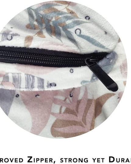 Bean Bag Chair COVER -(NO BEANS) for kids Teens, zipper opening, soft velvet, X-Large (34" leaves) - LeafyLoom