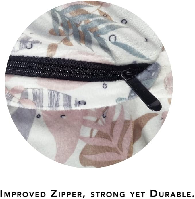 Bean Bag Chair COVER -(NO BEANS) for kids Teens, zipper opening, soft velvet, X-Large (34" leaves) - LeafyLoom