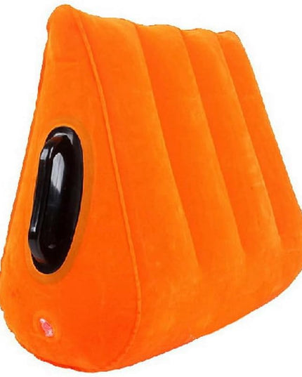 Inflatable Wedge Pillow, Bed Wedges & Body Positioners Pillow, Traveling Pillow, Body Position Cushion, Leg Positioner Pillow, Surface Flocking for Sleeping Traveling Yoga (Orange, with Armchair) - LeafyLoom