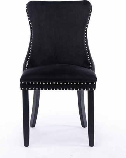 NicBex Haerin-SD-00117-LWJ Dining Chairs, 27.4"x20.4"x37.4", Black - LeafyLoom