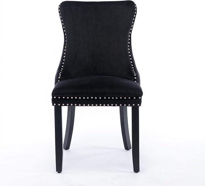 NicBex Haerin-SD-00117-LWJ Dining Chairs, 27.4"x20.4"x37.4", Black - LeafyLoom