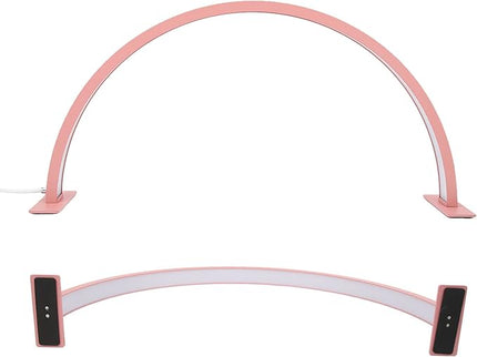 Half Moon Light for Nails Desk, 3000K‑6000K LED Dimmable Half Moon Desk Lamp Eye , 22 Inch Half Moon Fill Light for Beauty Skincare Lash Extension Tattoo Nail Art (US Plug) - LeafyLoom