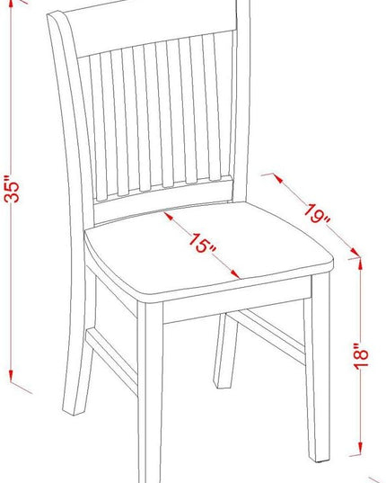 East West Furniture HLNO5-MAH-W 5 Piece Dinette Set for 4 Includes a Round Dining Table with Pedestal and 4 Dining Room Chairs, 42x42 Inch, Mahogany - LeafyLoom